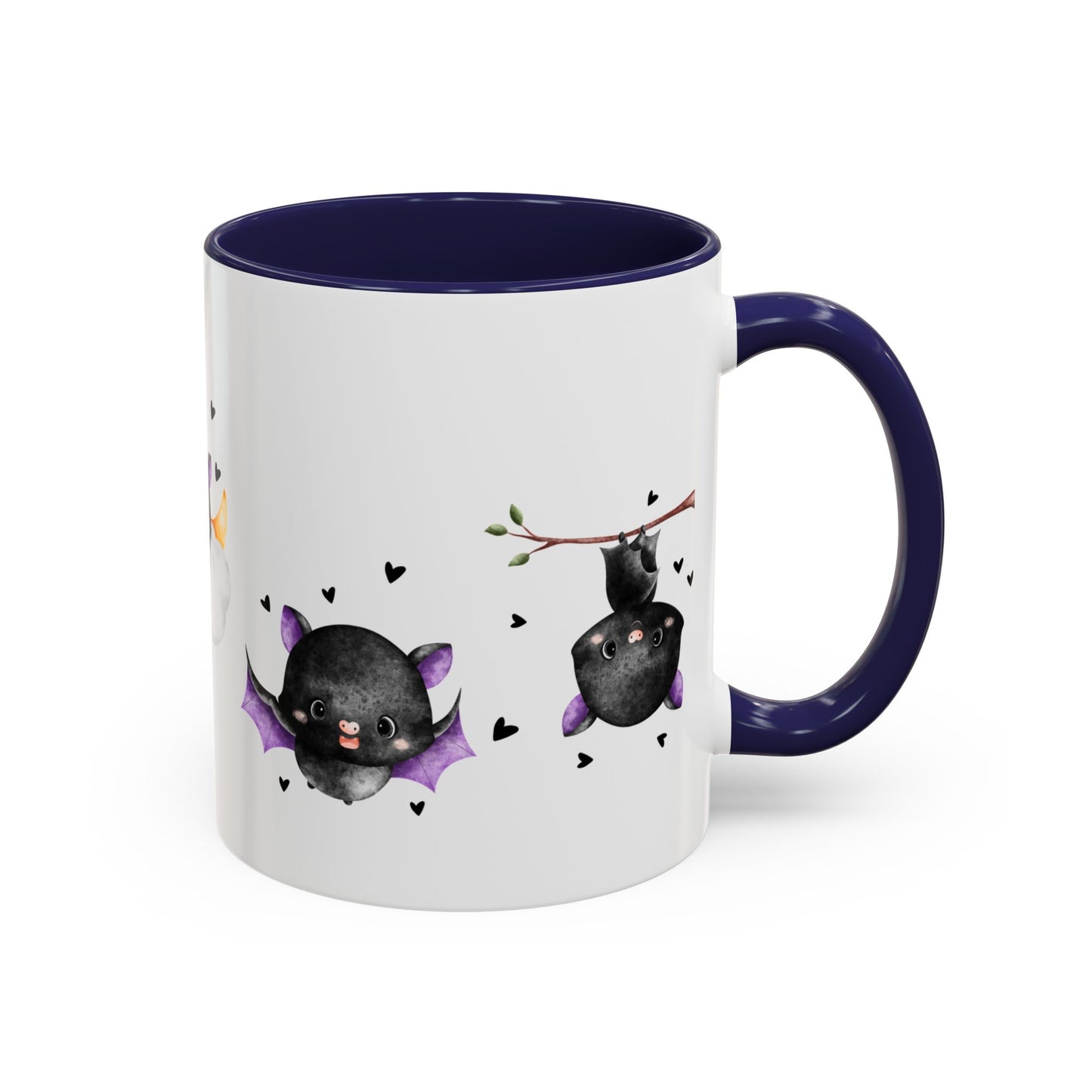 Mug Whimsical Bat with Hearts Halloween Animal Lover Gift