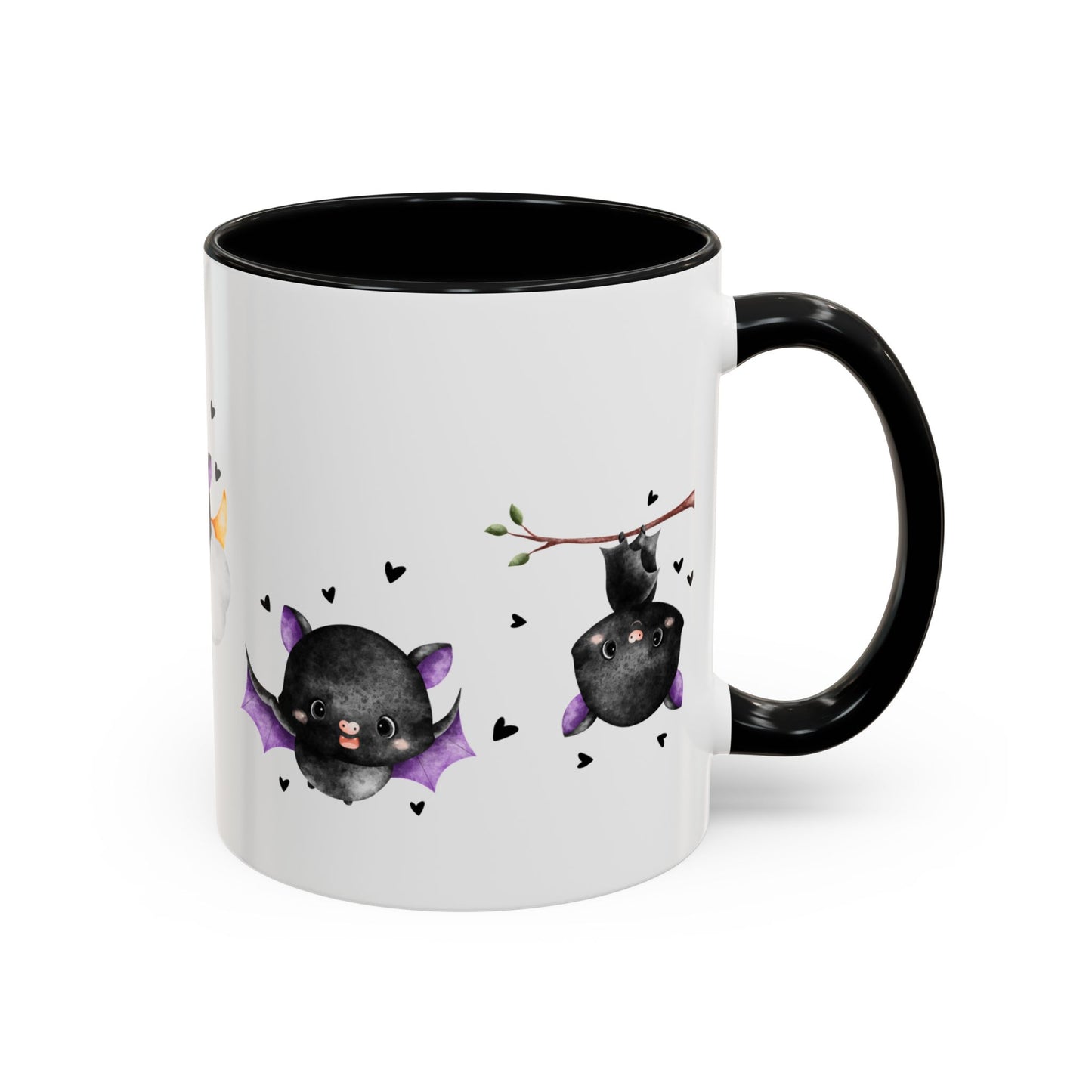 Mug Whimsical Bat with Hearts Halloween Animal Lover Gift