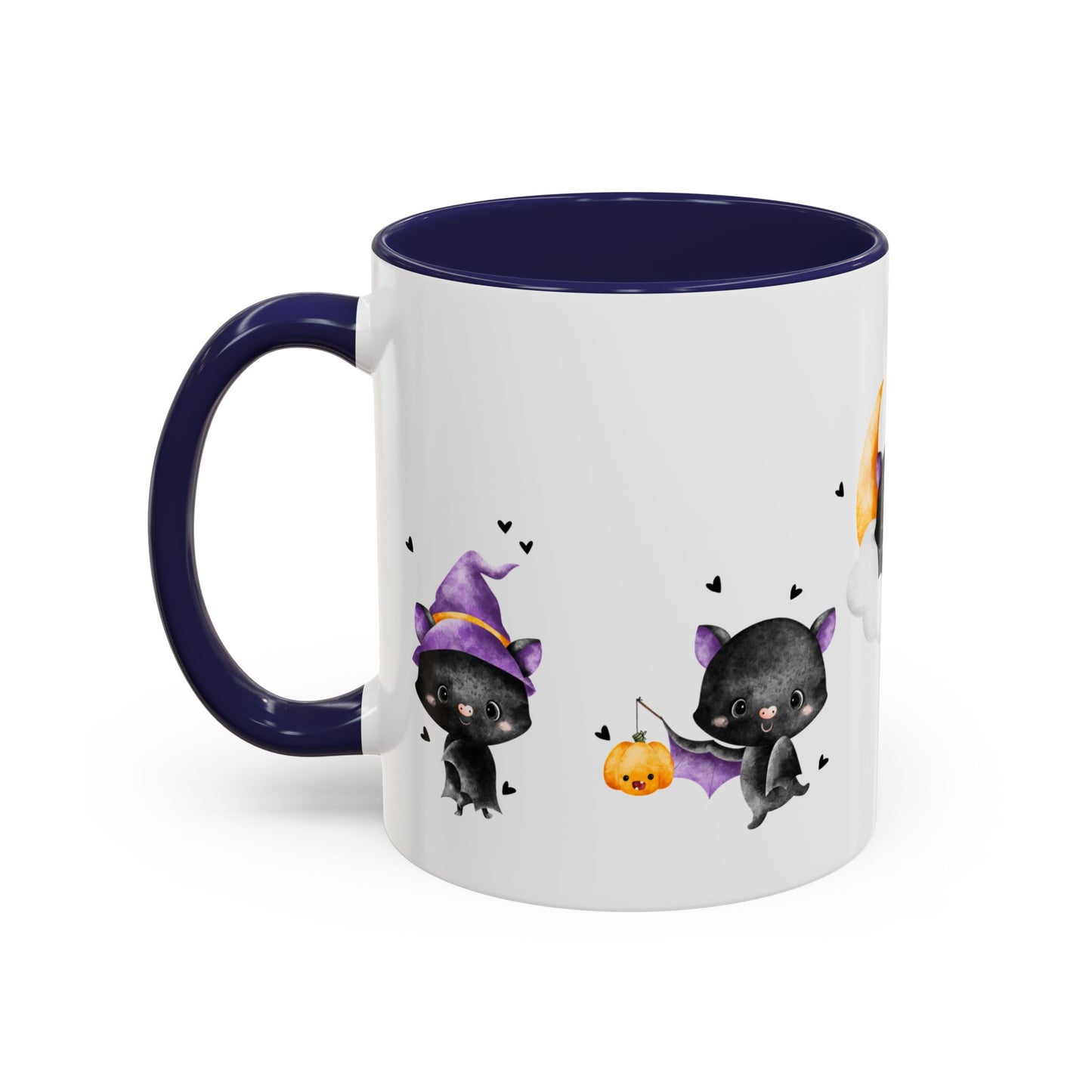 Mug Whimsical Bat with Hearts Halloween Animal Lover Gift