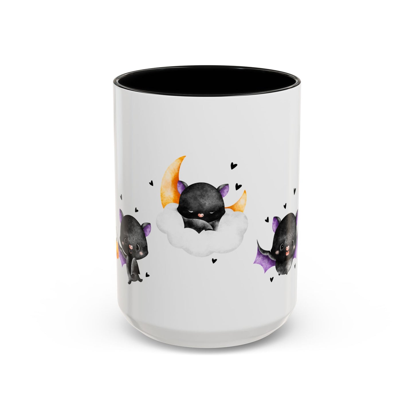 Mug Whimsical Bat with Hearts Halloween Animal Lover Gift