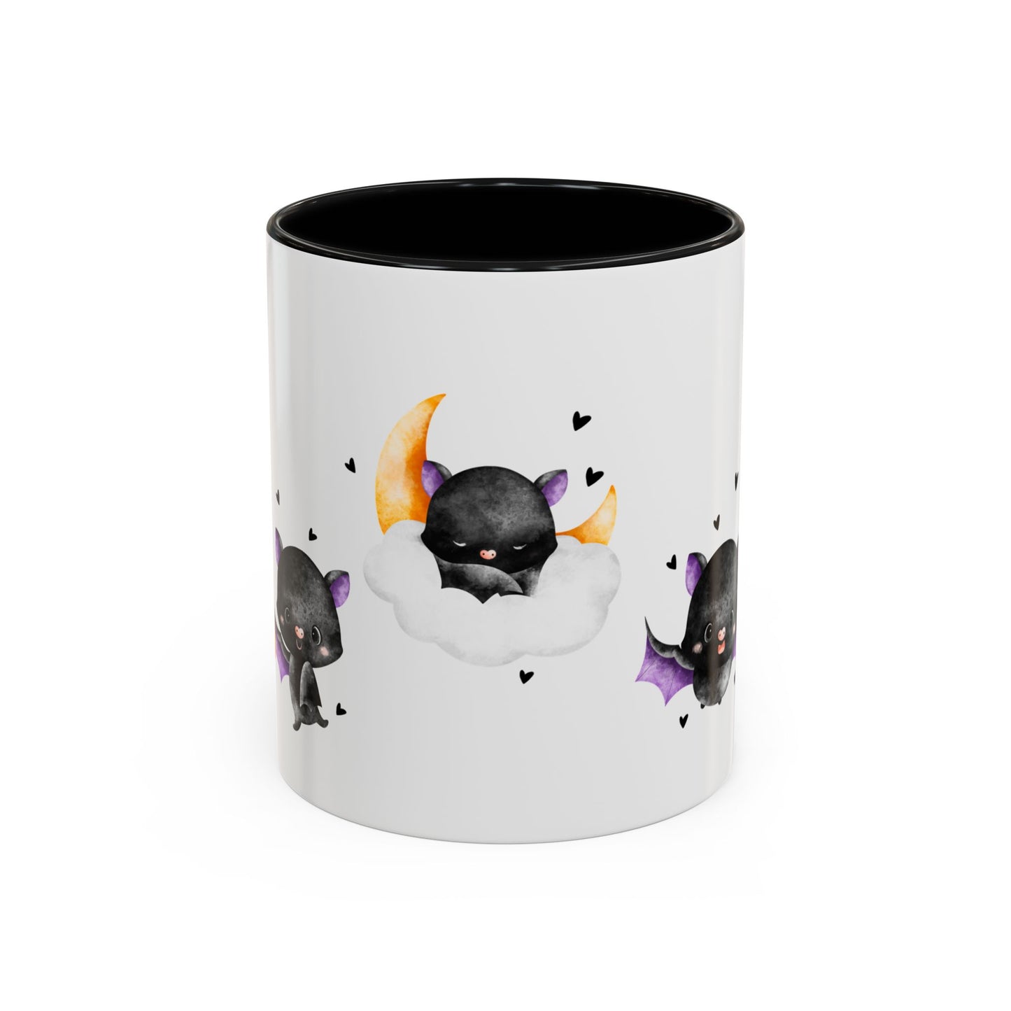 Mug Whimsical Bat with Hearts Halloween Animal Lover Gift