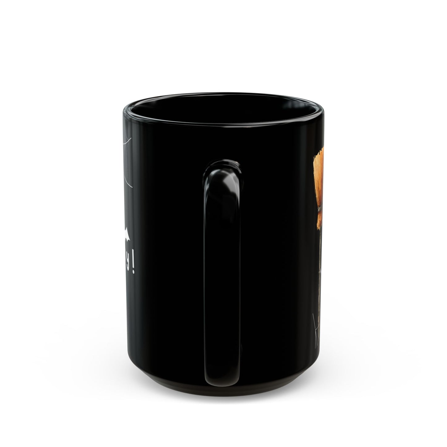 Spooky Cute Black Mug for Halloween, Ghost and Bat Design, Perfect Gift for Halloween Lovers, Cozy Coffee Cup, Unique Tea Mug