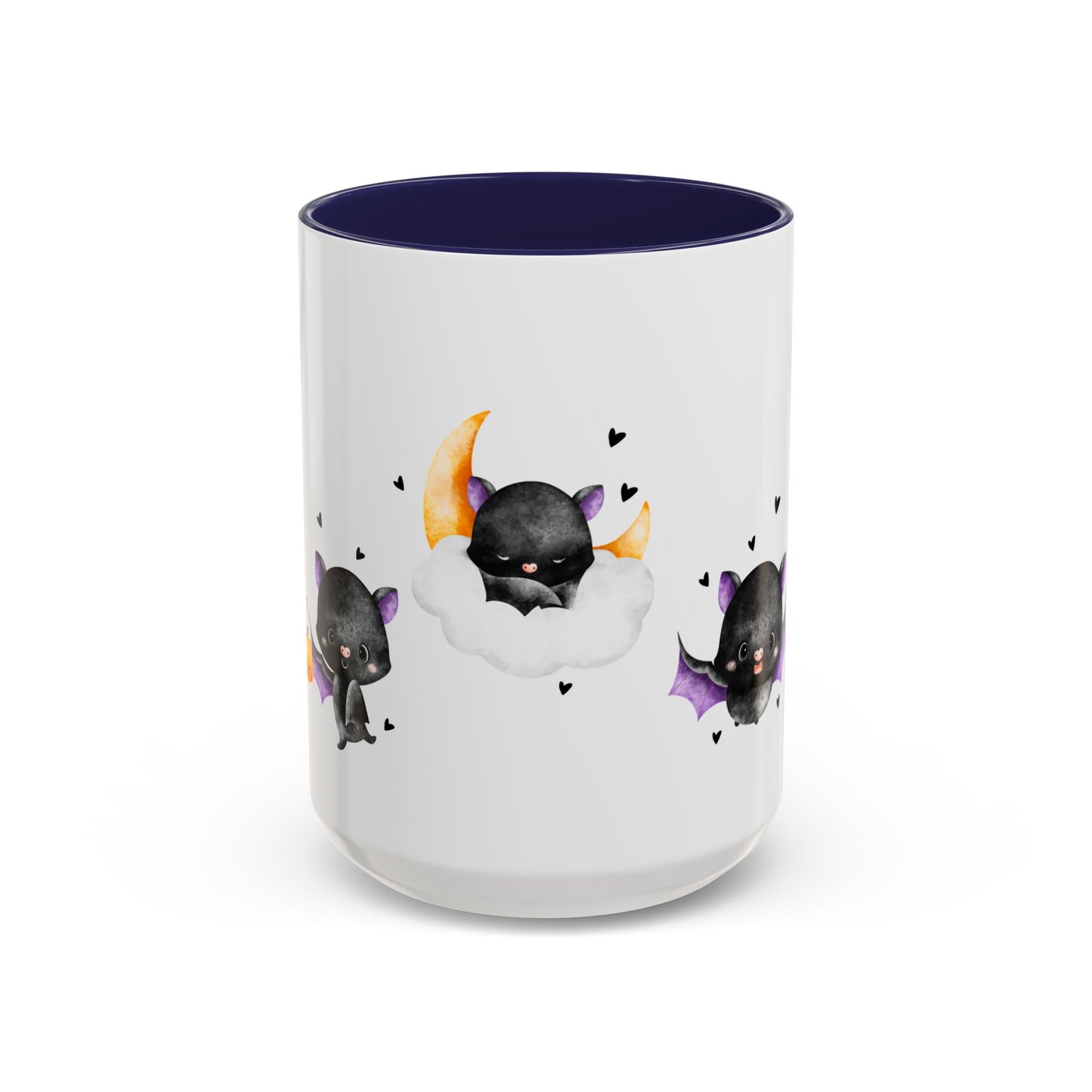 Mug Whimsical Bat with Hearts Halloween Animal Lover Gift