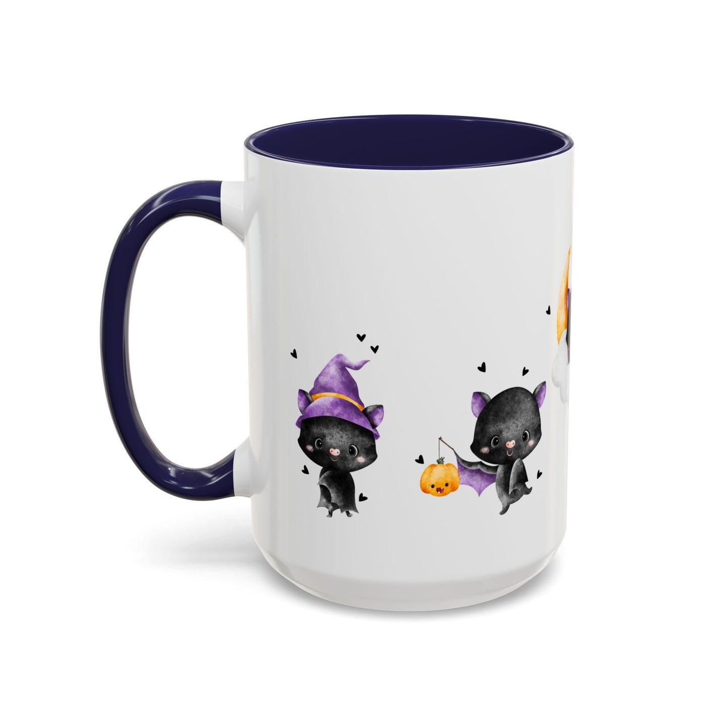Mug Whimsical Bat with Hearts Halloween Animal Lover Gift
