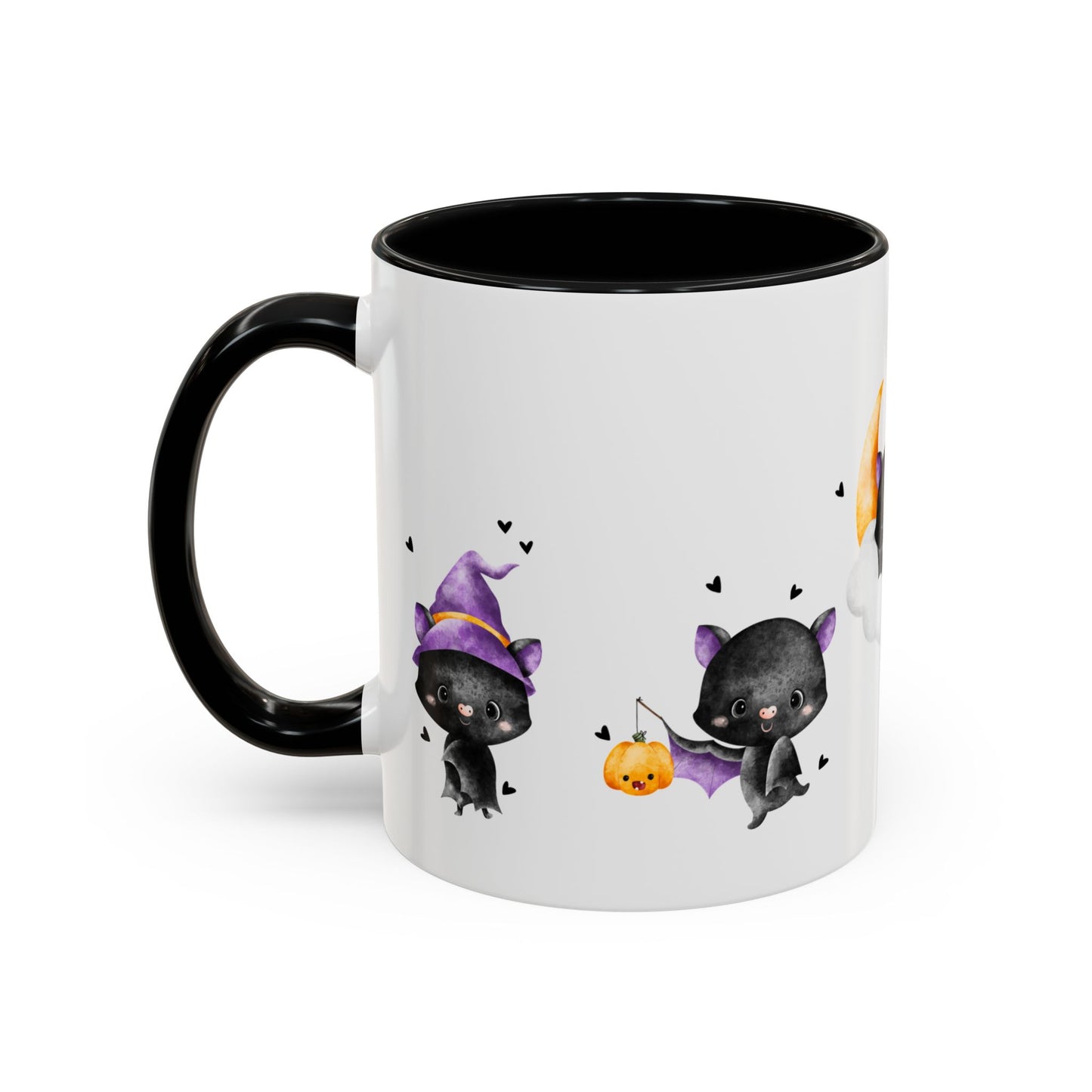 Mug Whimsical Bat with Hearts Halloween Animal Lover Gift