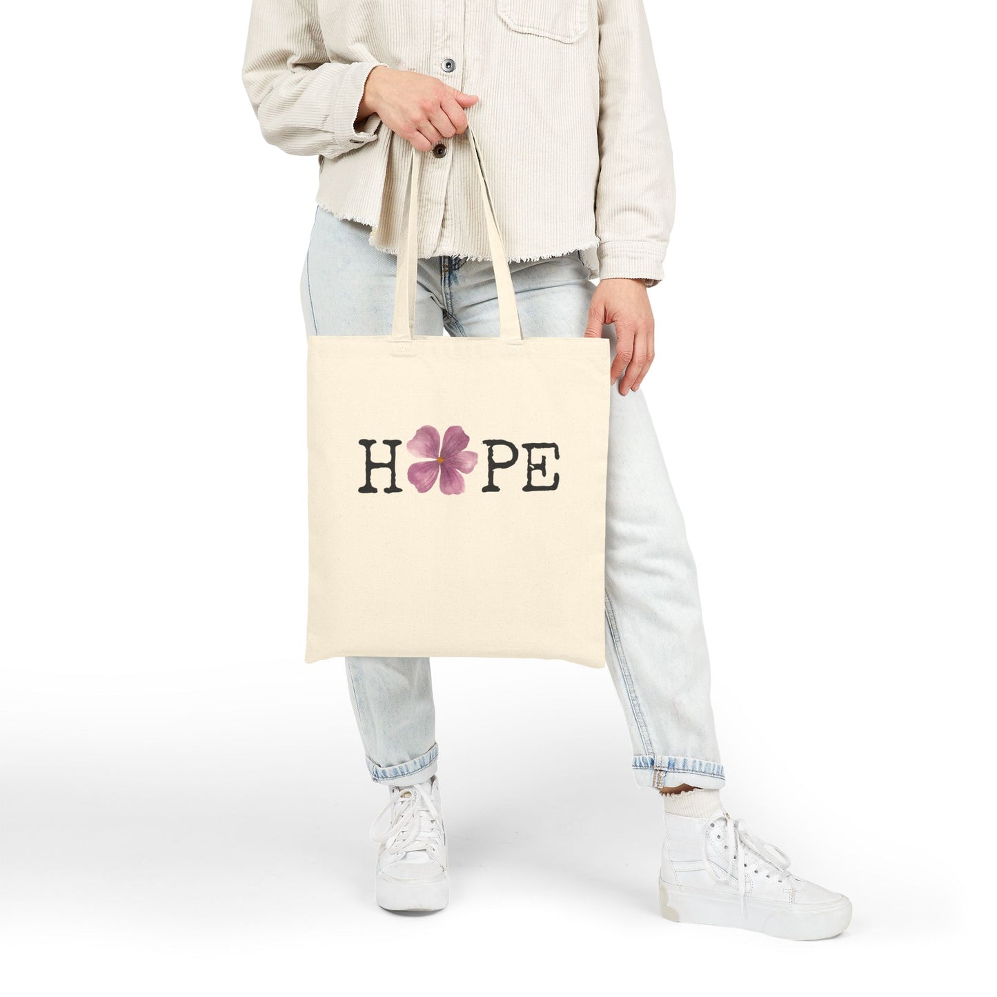 Floral Tote Bag - Hopeful Bloom Eco Friendly Shopper