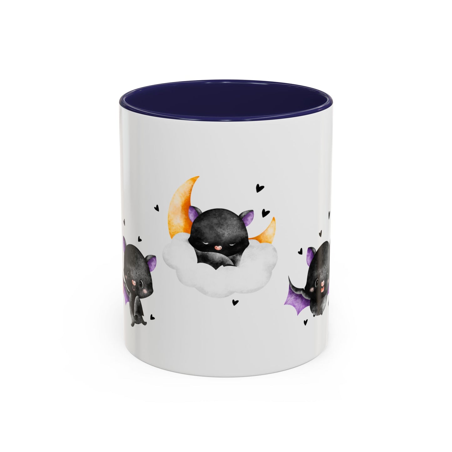 Mug Whimsical Bat with Hearts Halloween Animal Lover Gift