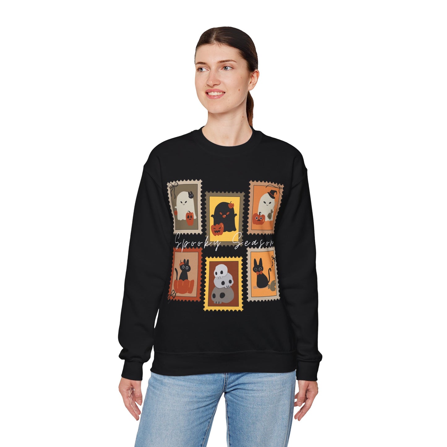 Spooky Fall Crewneck Sweatshirt| Halloween Vibes Unisex Sweatshirt