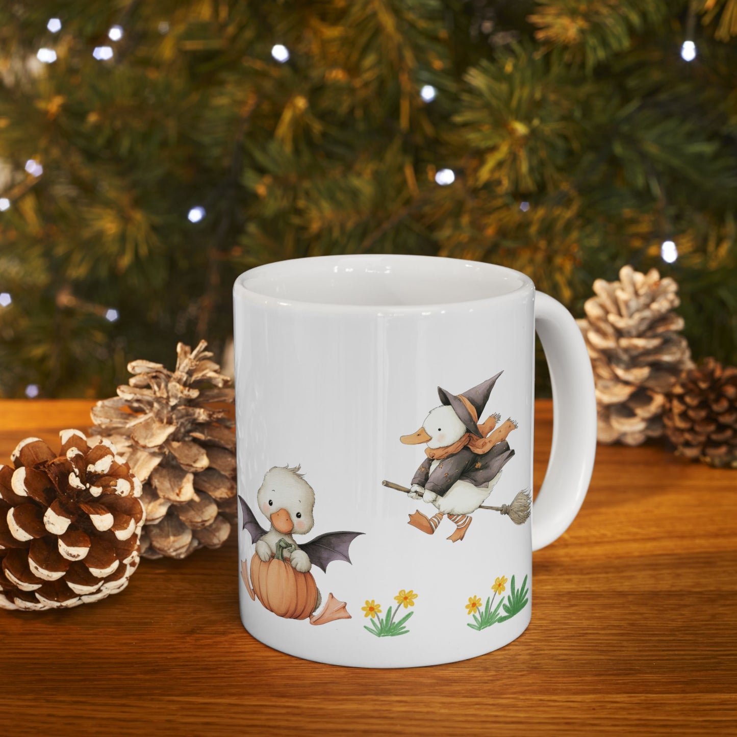 Mug Halloween Duck Trick or Treat Cute Ceramic Cup Autumn Seasonal Gift