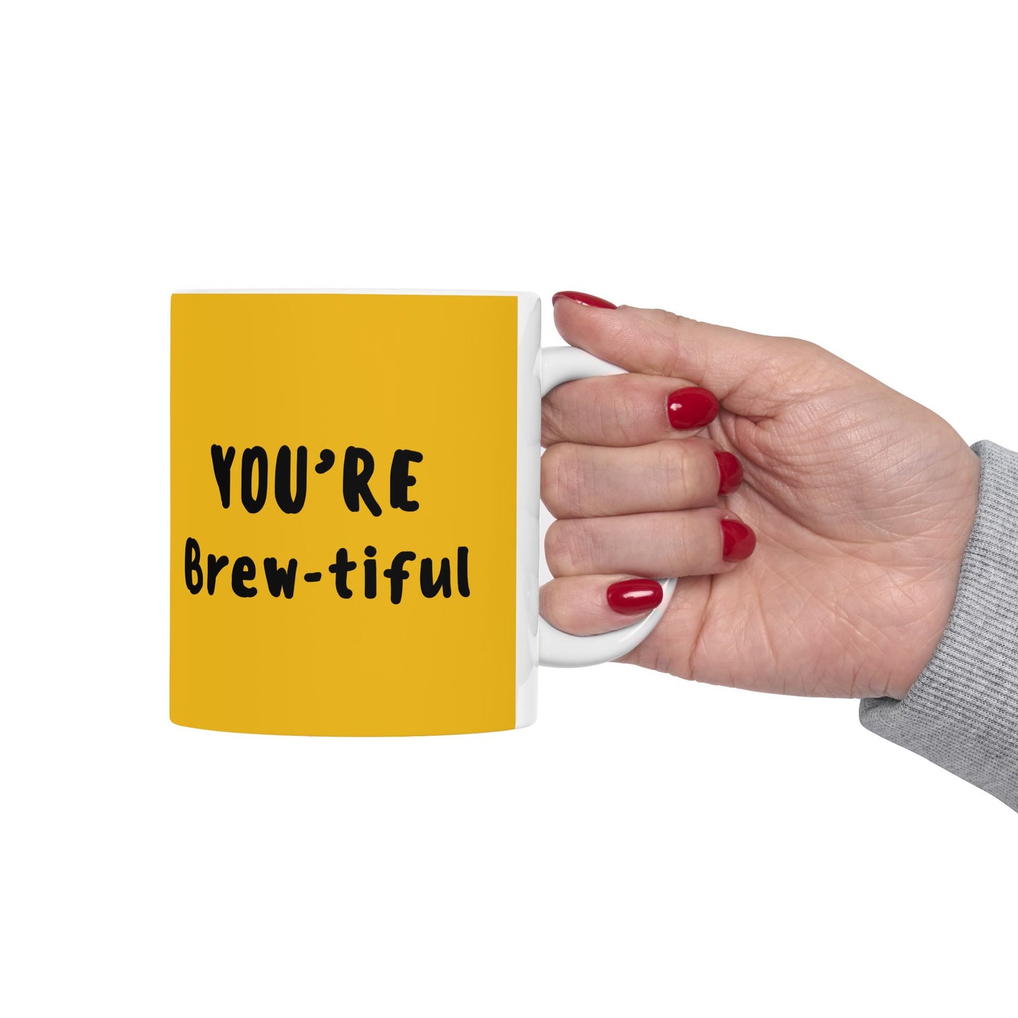 Bright & Cheerful Ceramic Mug - You're Beautiful! Perfect for Coffee Lovers, Gift for Her, Inspirational Presents, Everyday Use, Home [...]