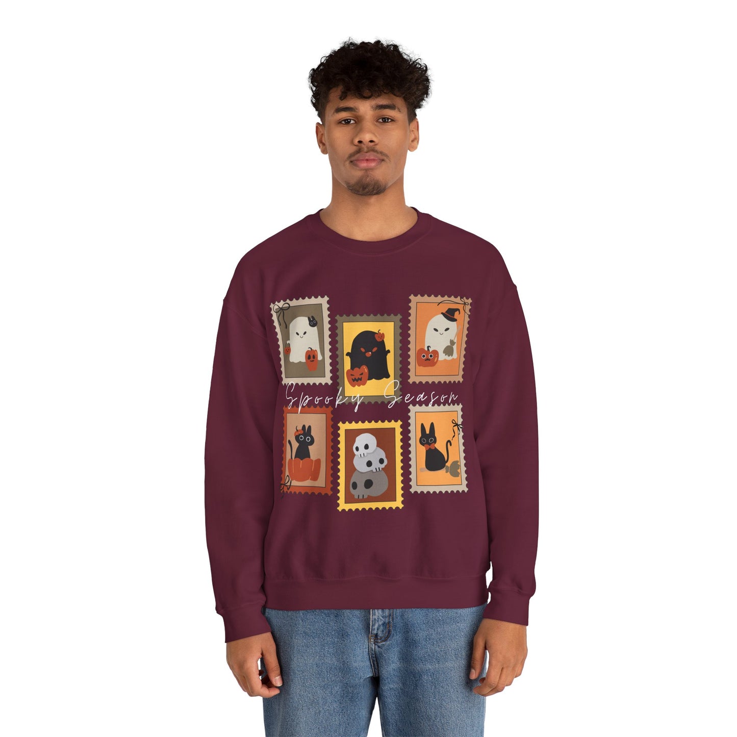 Spooky Fall Crewneck Sweatshirt| Halloween Vibes Unisex Sweatshirt