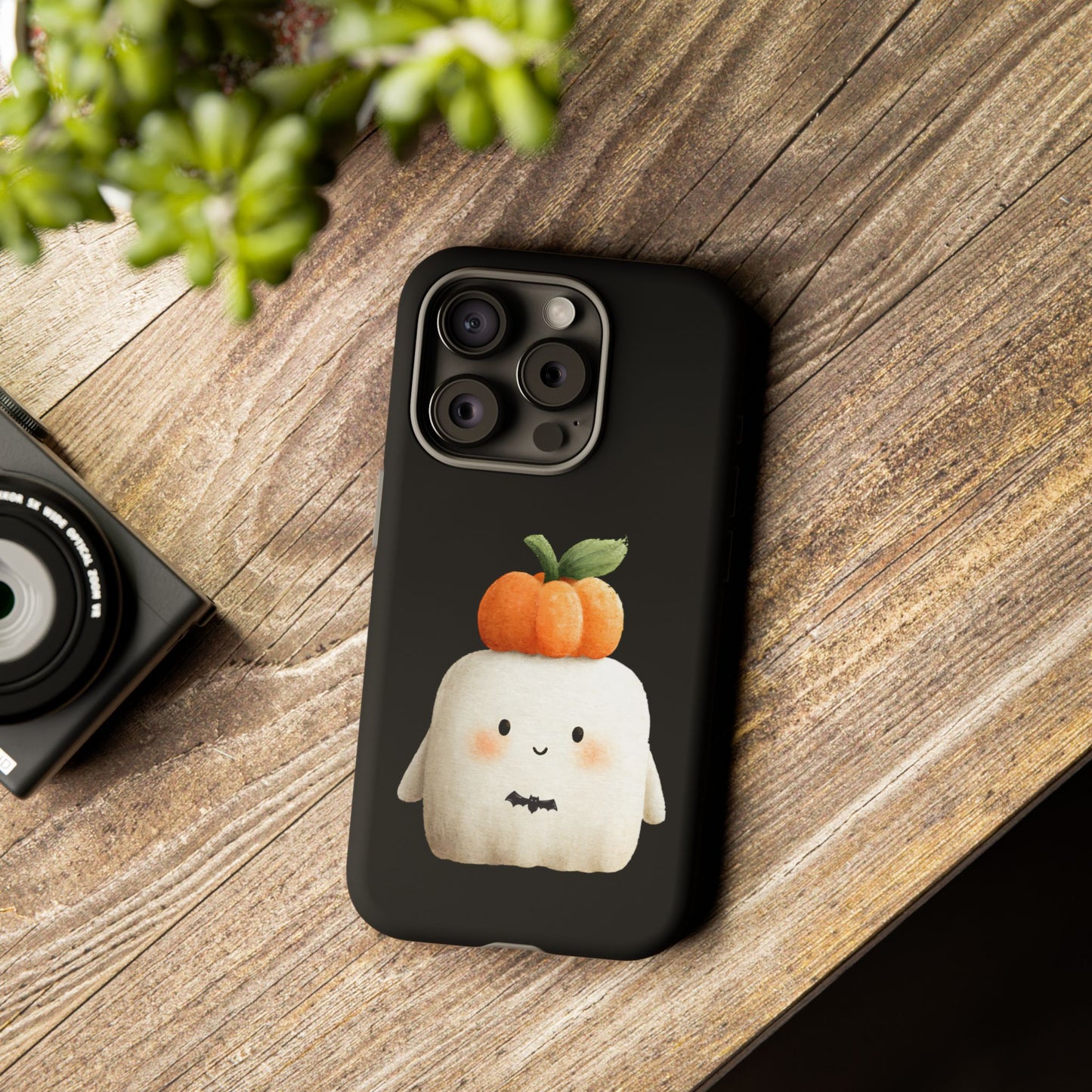 Cute Ghost Halloween Phone Case - Tough Cases for Fall & Spooky Season, Halloween Gift, Phone Accessory, Kawaii Decor, Pumpkin Design