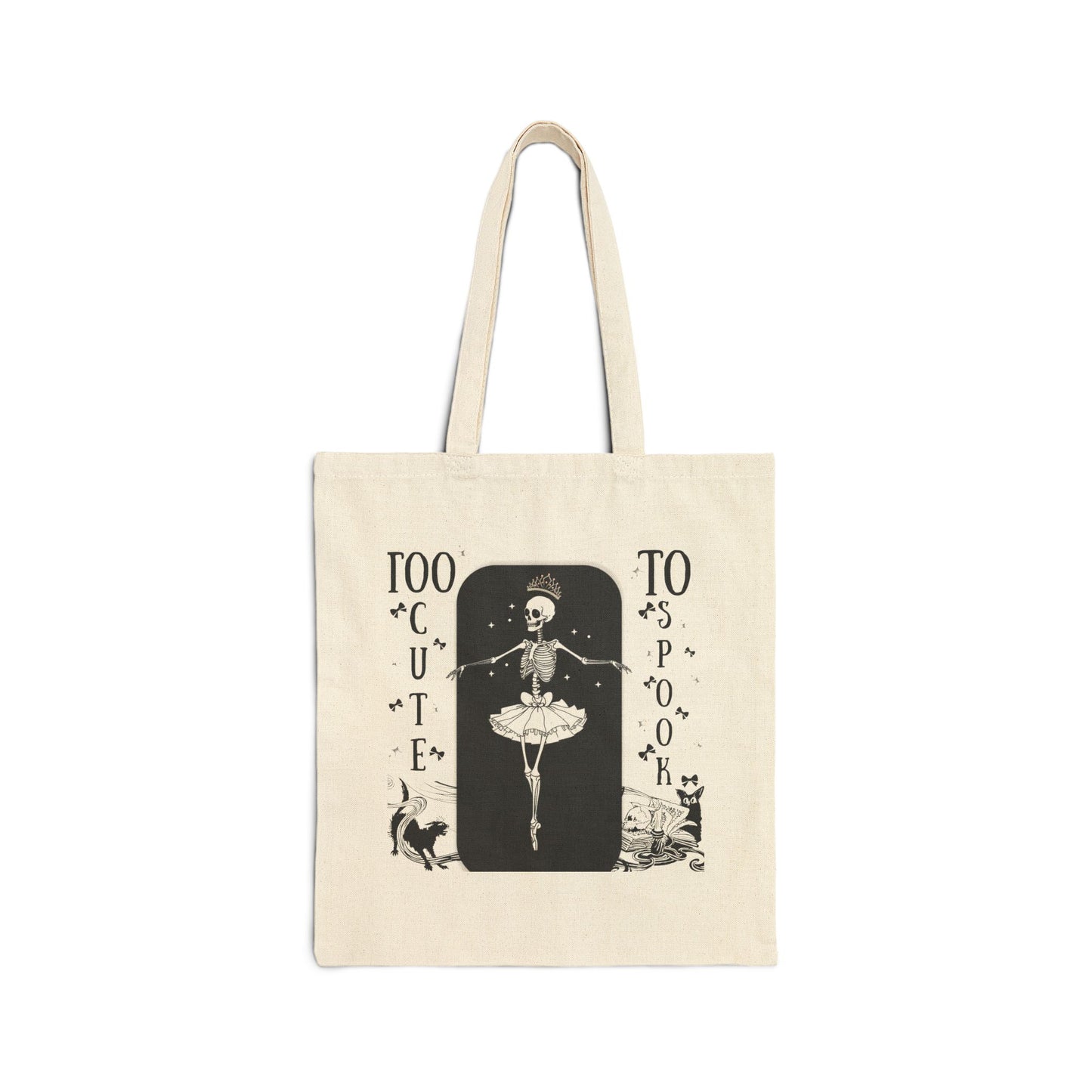 Spooky Ballet Skeleton Tote Bag